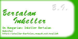 bertalan inkeller business card